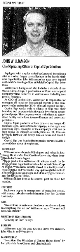 Capital Sign Solutions John Allen Williamson