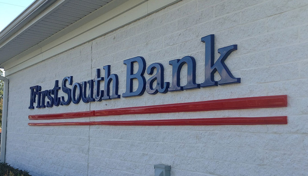 first south bank sign
