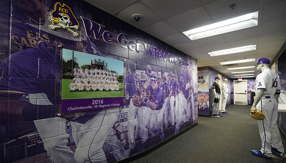Capital Sign Solutions - East Carolina University baseball interior signage