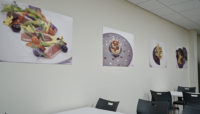 newrest pictures of food on the wall